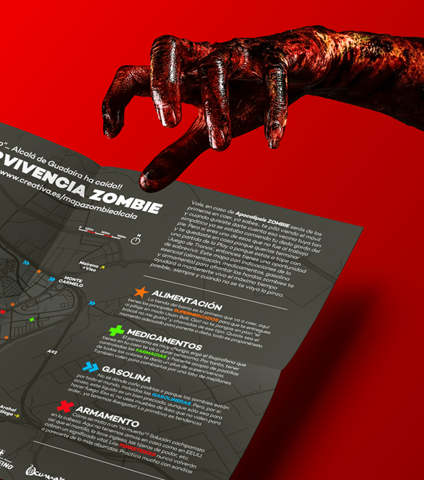 zombie-06 Diseño gráfico del Mapa de supervivencia zombie de alcalá de guardaría