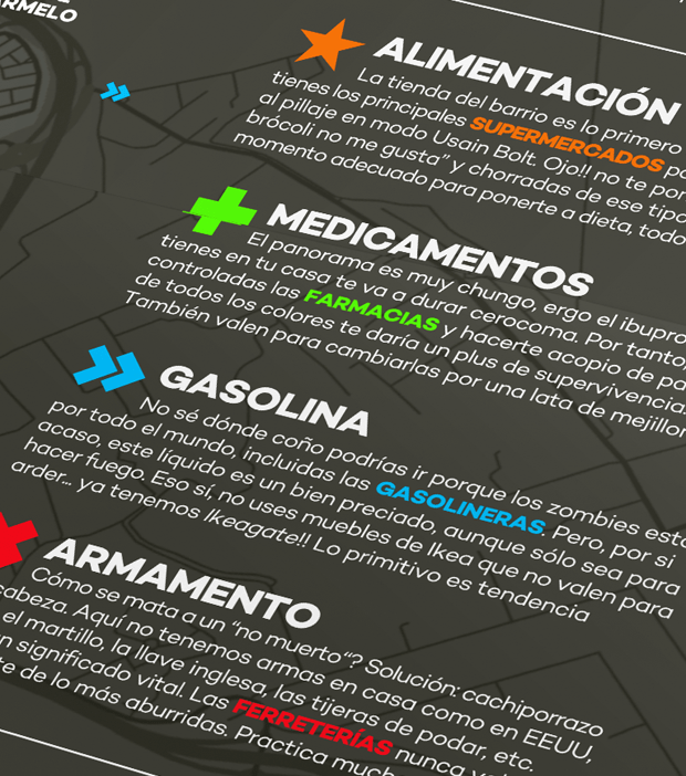 zombie-10 Diseño gráfico del Mapa de supervivencia zombie de alcalá de guardaría