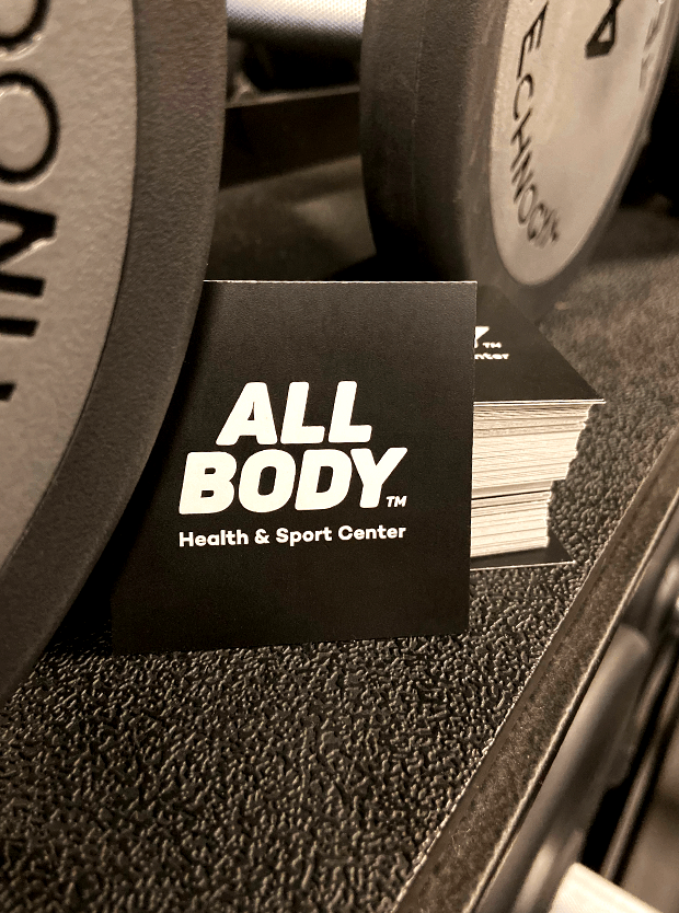 Tarjeta visita marca allbody